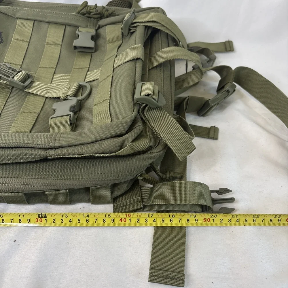 USCCA Military Green Tactical Backpack Adjustable Straps Multi Pocket Gorpcore